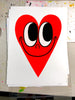 Hand Painted Heart Print
