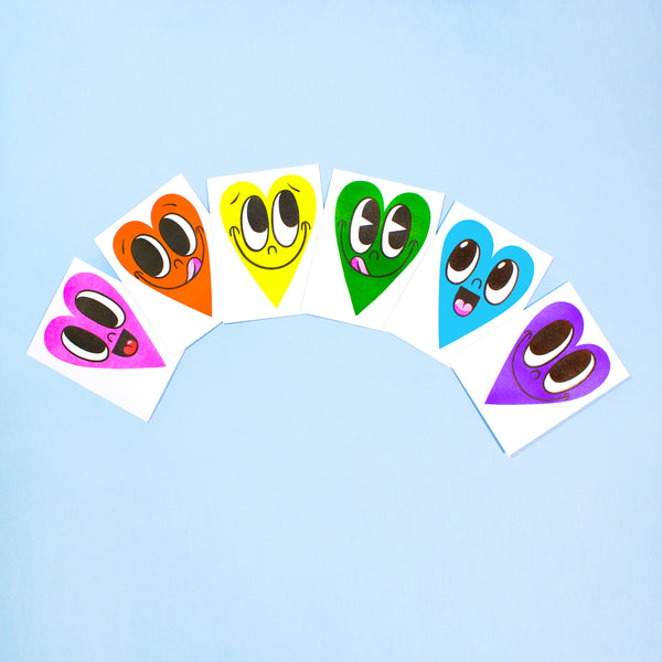 Happy Heart Card - RAINBOW SET