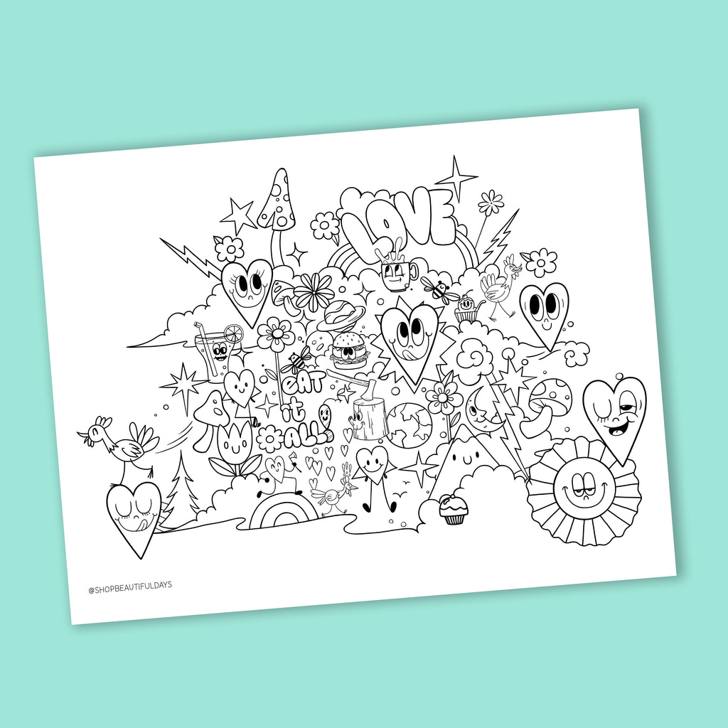 Eat It All Coloring Page - Free Downloadable PDF
