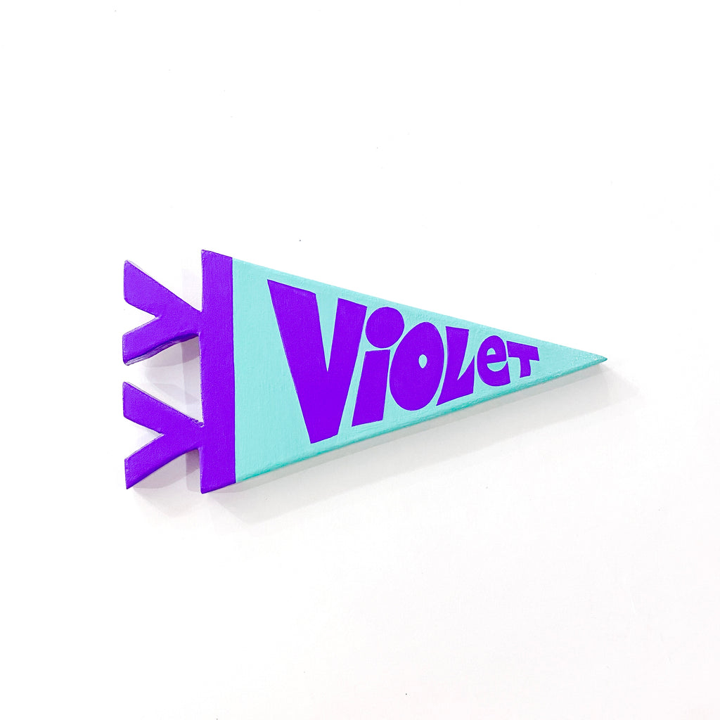 Custom Wood Name Pennant (Available in 2 sizes!)