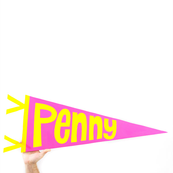 Custom Wood Name Pennant (Available in 2 sizes!)