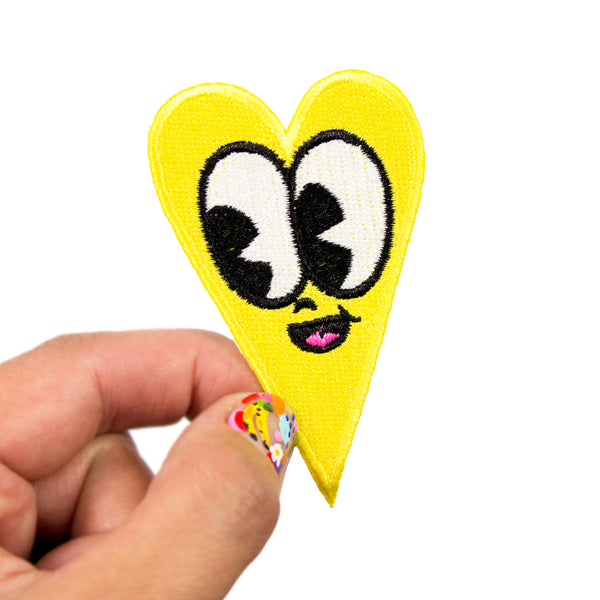 Lemon Yellow Heart Patch