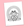 Frog Coloring Page - Free Downloadable PDF