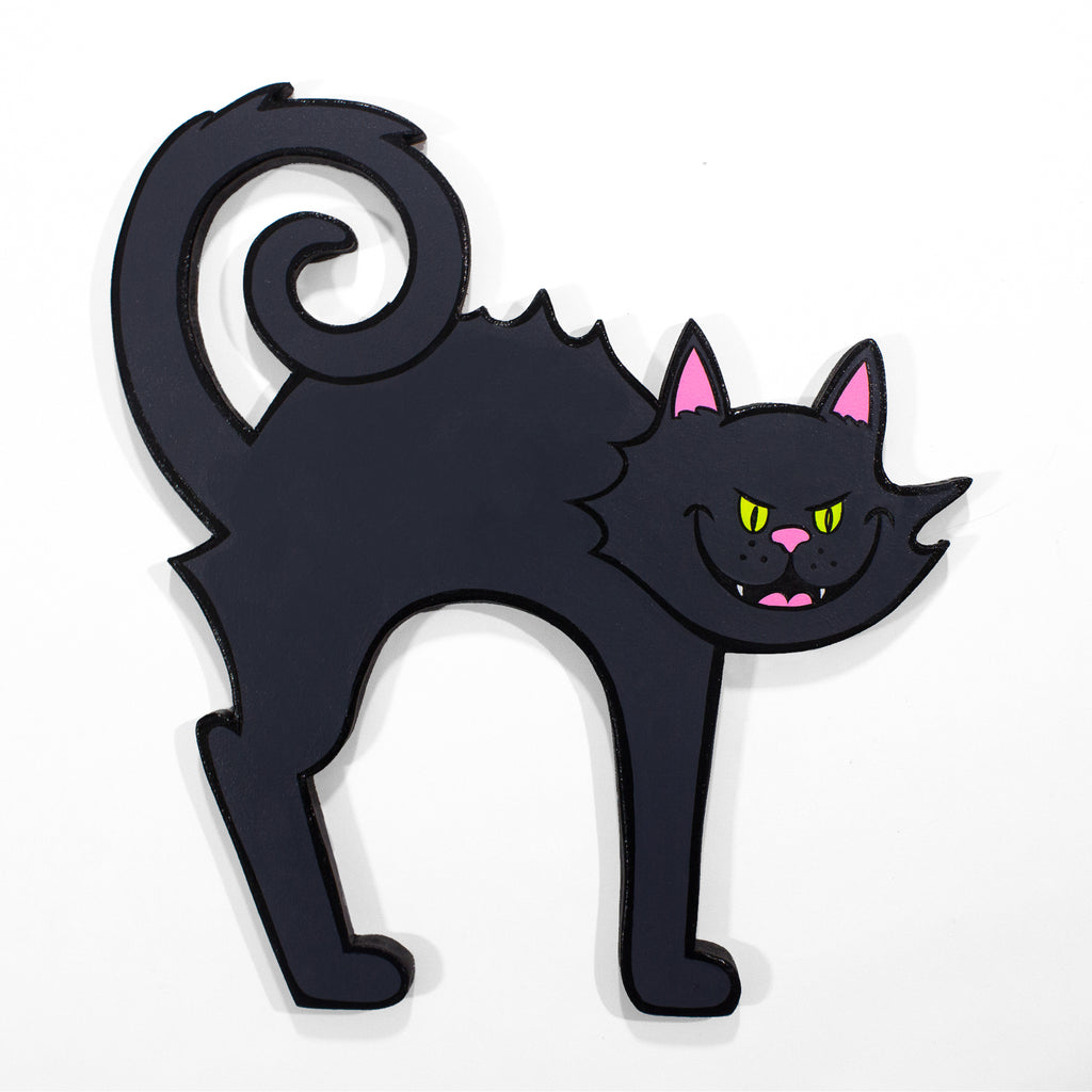 Hand-Painted Black Cat