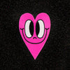 Crosseyed Hot Pink Heart Patch