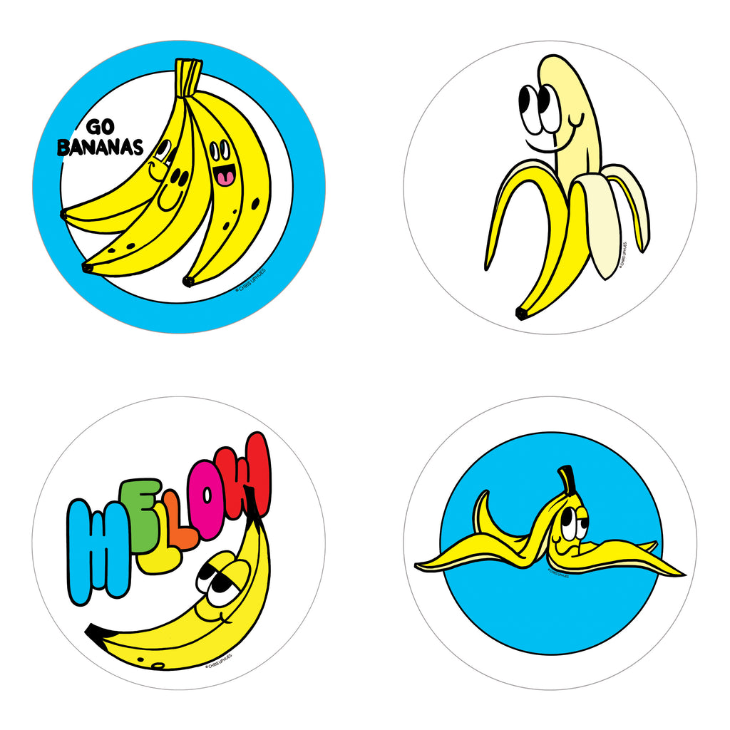 Scratch and Sniff Sticker Set of 16 - Banana