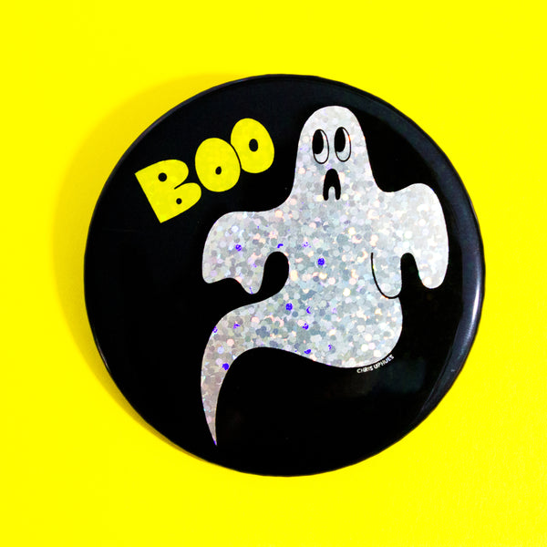 BOO! Ghostly 3" Pin-Back Button