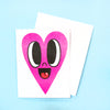Happy Heart Card - Electric Pink