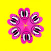 Crosseyed Hot Pink Heart Patch