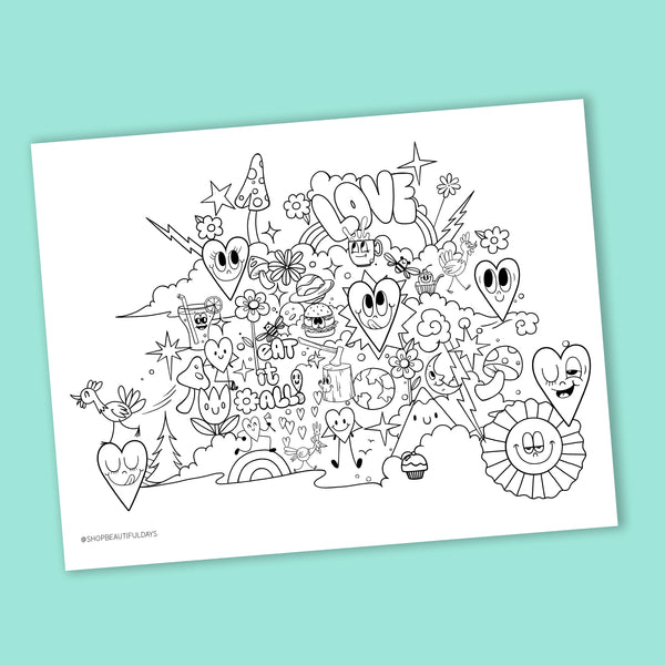 Eat It All Coloring Page - Free Downloadable PDF