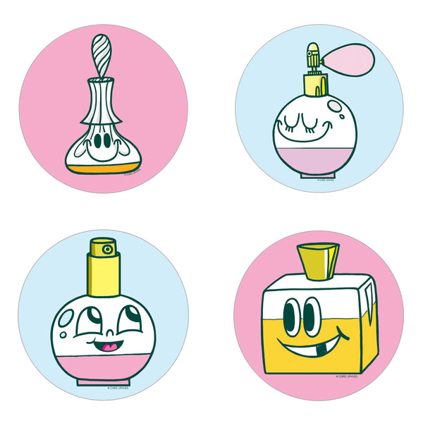 Scratch and Sniff Sticker Set of 16 - Eau de Toilette