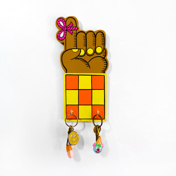 Forget Me Knot Key and Mask Hook: Bright Yellow
