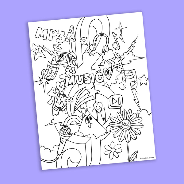 Jam Session Coloring Page - Free Downloadable PDF