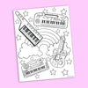 Keytar Coloring Page - Free Downloadable PDF