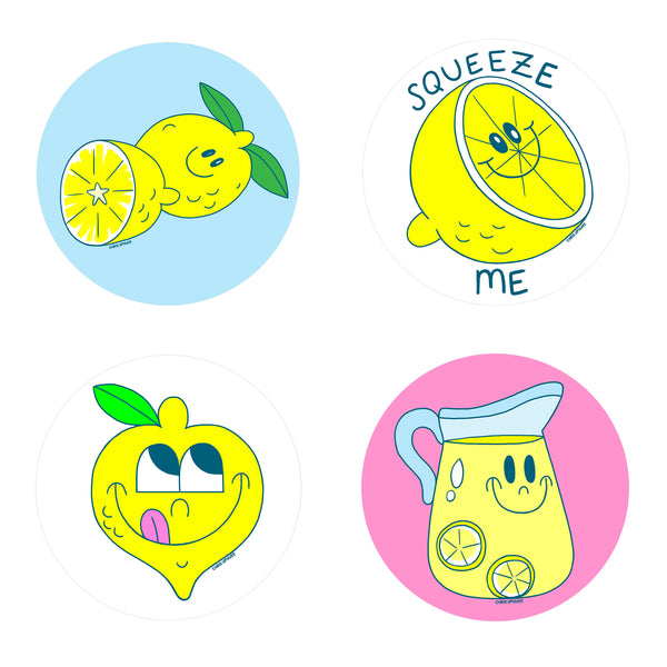 Scratch and Sniff Sticker Set of 16 - Lemon