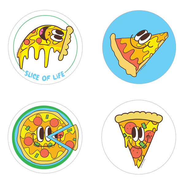 Scratch and Sniff Sticker Set of 16 - Pizza