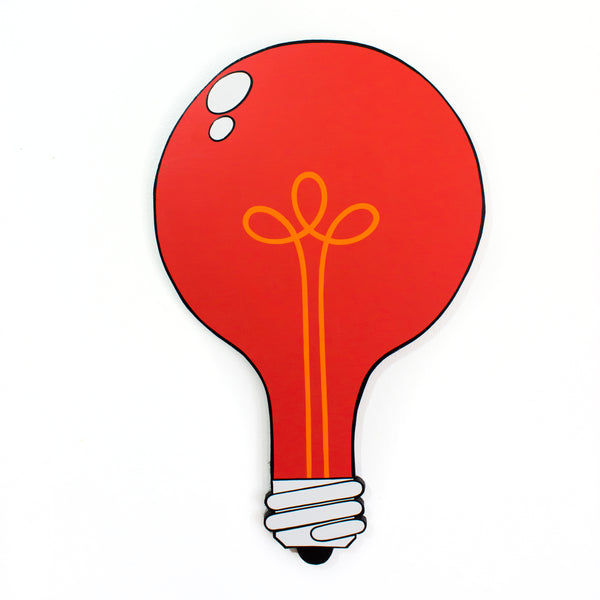 RED LIGHT SPECIAL Light Bulb Cut-Out Painting