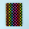 Black Rainbow Heart Notebook