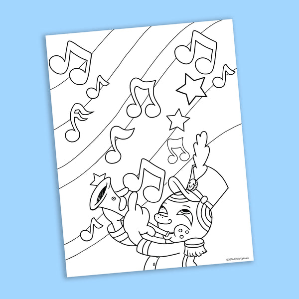 Marching Band Coloring Page - Free Downloadable PDF