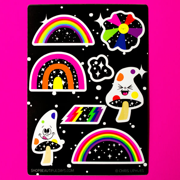 Space Rainbow Sticker Sheet